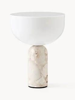 Lámparas De Mesa|Lámparas De Techo>New Works Lámpara de mesa pequeña móvil de mármol Kizu, regulable Mármol blanco y beige claro