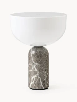 Lámparas De Mesa|Lámparas De Techo>New Works Lámpara de mesa pequeña móvil de mármol Kizu, regulable Mármol blanco, taupe