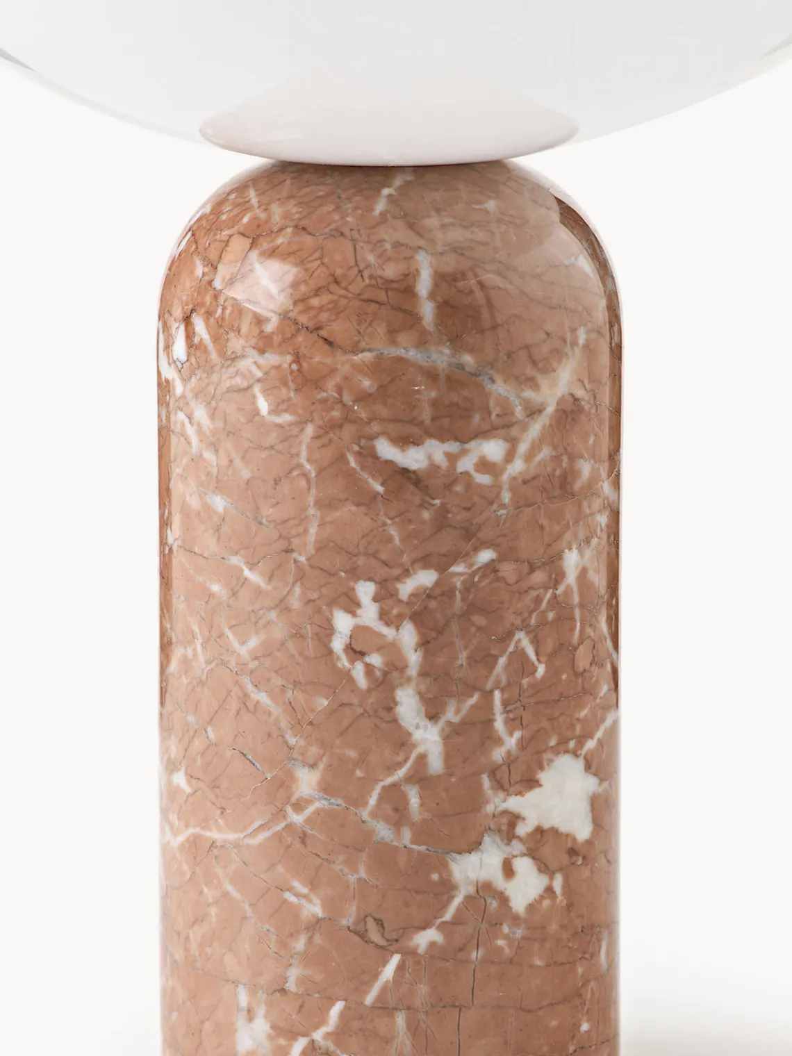 Lámparas De Mesa|Lámparas De Techo>New Works Lámpara de mesa pequeña móvil de mármol Kizu, regulable Blanco, mármol terracota
