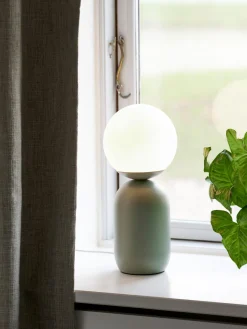 Lámparas De Mesa|Lámparas De Techo> Lámpara de mesa pequeña Notti Blanco, verde oliva