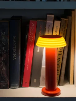 Lámparas De Mesa|Lámparas De Techo>Sowden Lámpara de mesa pequeña regulable LED PL1, portátil Rojo, amarillo claro