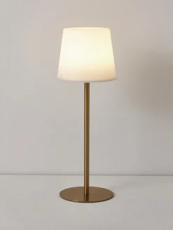 Lámparas De Mesa De Exterior|Lámparas De Techo></noscript>Westwing Collection Lámpara de mesa regulable con conexión USB Fausta Dorado, blanco