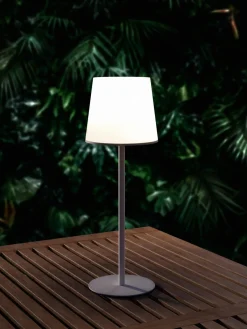 Lámparas De Mesa De Exterior|Lámparas De Techo>Westwing Collection Lámpara de mesa regulable con conexión USB Fausta Verde salvia, blanco