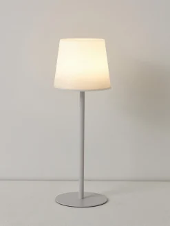 Lámparas De Mesa De Exterior|Lámparas De Techo></noscript>Westwing Collection Lámpara de mesa regulable con conexión USB Fausta Verde salvia, blanco