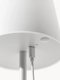 Lámparas De Mesa De Exterior|Lámparas De Techo></noscript>Westwing Collection Lámpara de mesa regulable con conexión USB Fausta Verde salvia, blanco