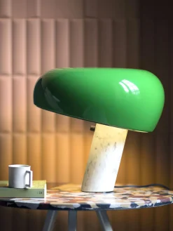 Lámparas De Mesa|Lámparas De Techo>Flos Lámpara de mesa regulable de mármol Snoopy Verde, mármol blanco