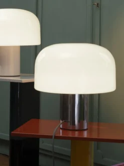 Lámparas De Mesa|Lámparas De Techo>Flos Lámpara de mesa regulable de cristal opalino Bellhop Blanco, plateado