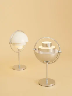 Lámparas De Mesa|Lámparas De Techo>GUBI Lámpara de mesa regulable y ajustable Multi-Lite, portátil Plateado brillante