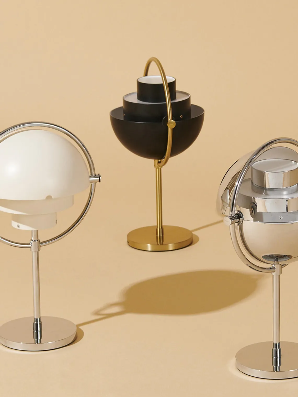 Lámparas De Mesa|Lámparas De Techo>GUBI Lámpara de mesa regulable y ajustable Multi-Lite, portátil Plateado brillante