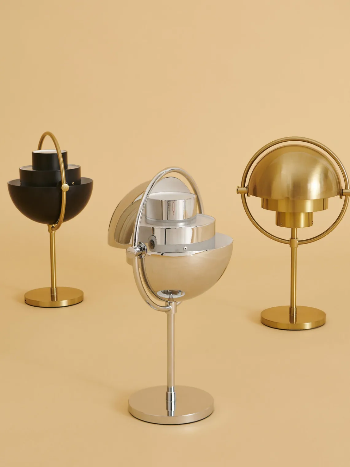 Lámparas De Mesa|Lámparas De Techo>GUBI Lámpara de mesa regulable y ajustable Multi-Lite, portátil Plateado brillante