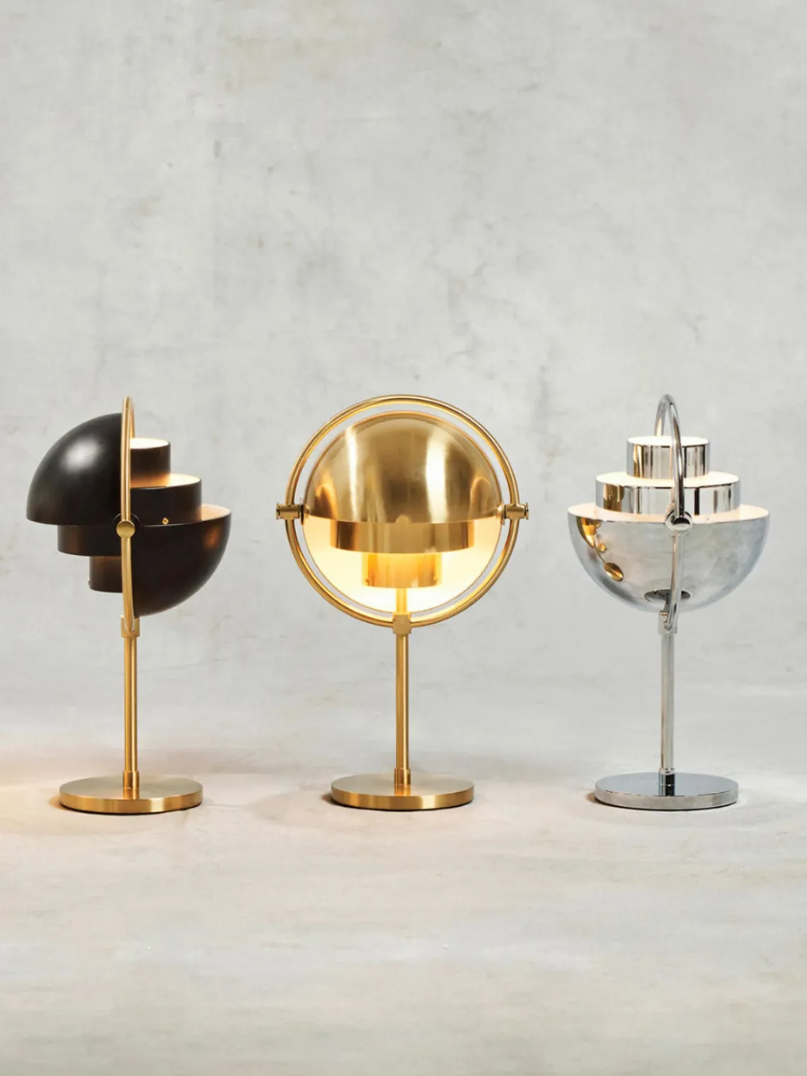 Lámparas De Mesa|Lámparas De Techo>GUBI Lámpara de mesa regulable y ajustable Multi-Lite, portátil Dorado brillante