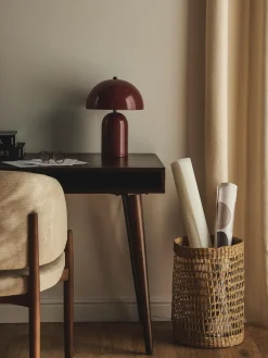 Lámparas De Mesa|Lámparas De Techo></noscript>Westwing Collection Lámpara de mesa retro Walter Color vino brillante