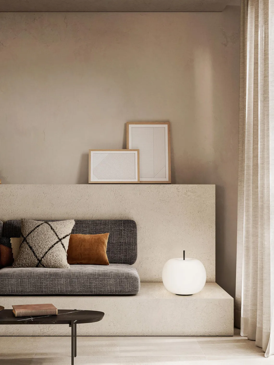 Clearance Lámpara de mesa soplada regulable Kushi Lámparas De Mesa|Lámparas De Techo