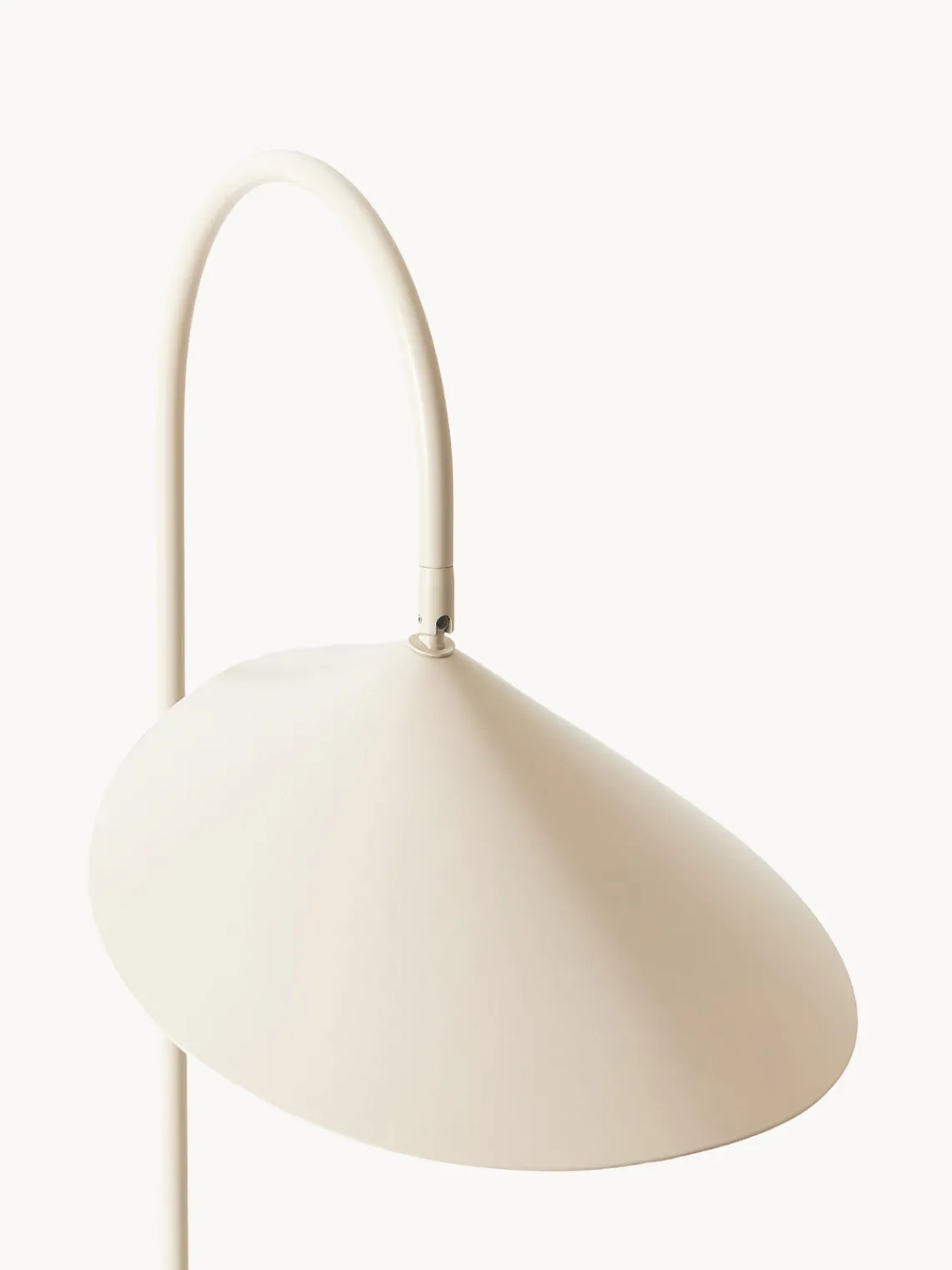 Lámparas De Pie|Lámparas De Techo>Ferm Living Lámpara de pie ajustable con base de travertino Arum Blanco Off White, travertino beige claro