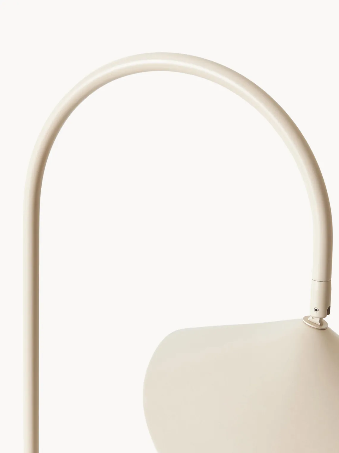Lámparas De Pie|Lámparas De Techo>Ferm Living Lámpara de pie ajustable con base de travertino Arum Blanco Off White, travertino beige claro