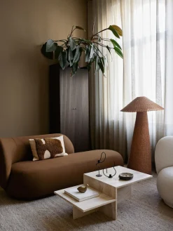 Lámpara de pie artesanal de ratán pequeña Dou Lámparas De Pie|Lámparas De Techo