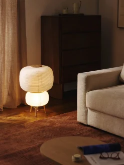 Lámparas De Pie|Lámparas De Techo>Westwing Collection Lámpara de pie de diseño de papel de arroz Misaki