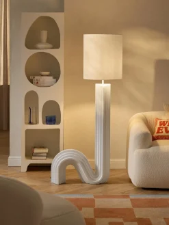 Lámparas De Pie|Lámparas De Techo>Westwing Collection Lámpara de pie de diseño Luomo Blanco Off White