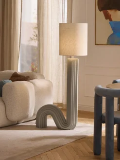 Lámparas De Pie|Lámparas De Techo>Westwing Collection Lámpara de pie de diseño Luomo Greige, beige