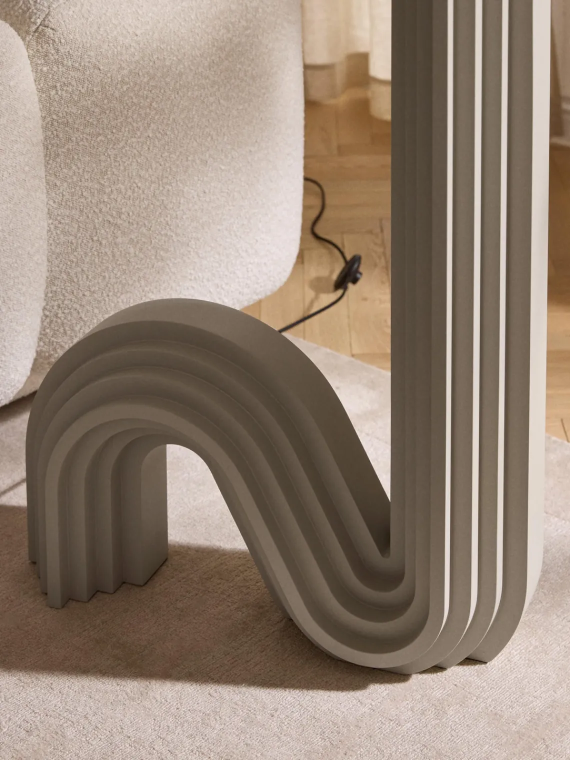 Lámparas De Pie|Lámparas De Techo>Westwing Collection Lámpara de pie de diseño Luomo Greige, beige