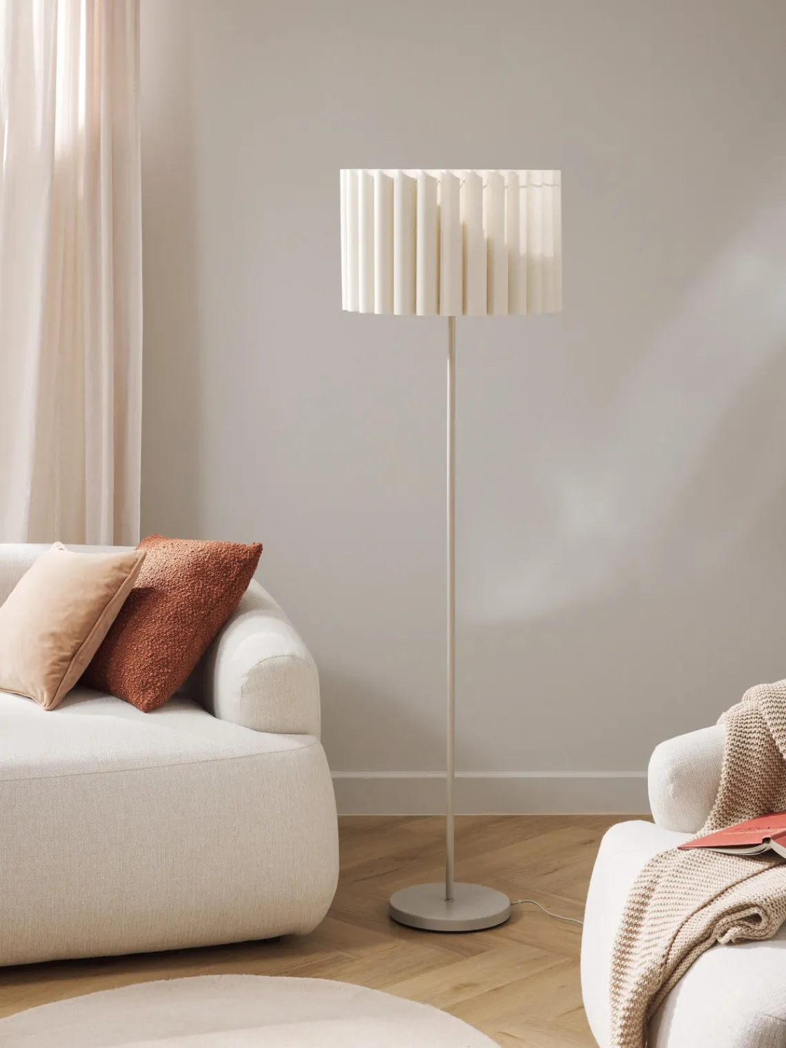 Lámparas De Pie|Lámparas De Techo>Westwing Collection Lámpara de pie de lino Lucina