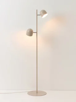 Lámparas De Pie|Lámparas De Techo>Westwing Collection Lámpara de pie de metal Almo I Beige claro