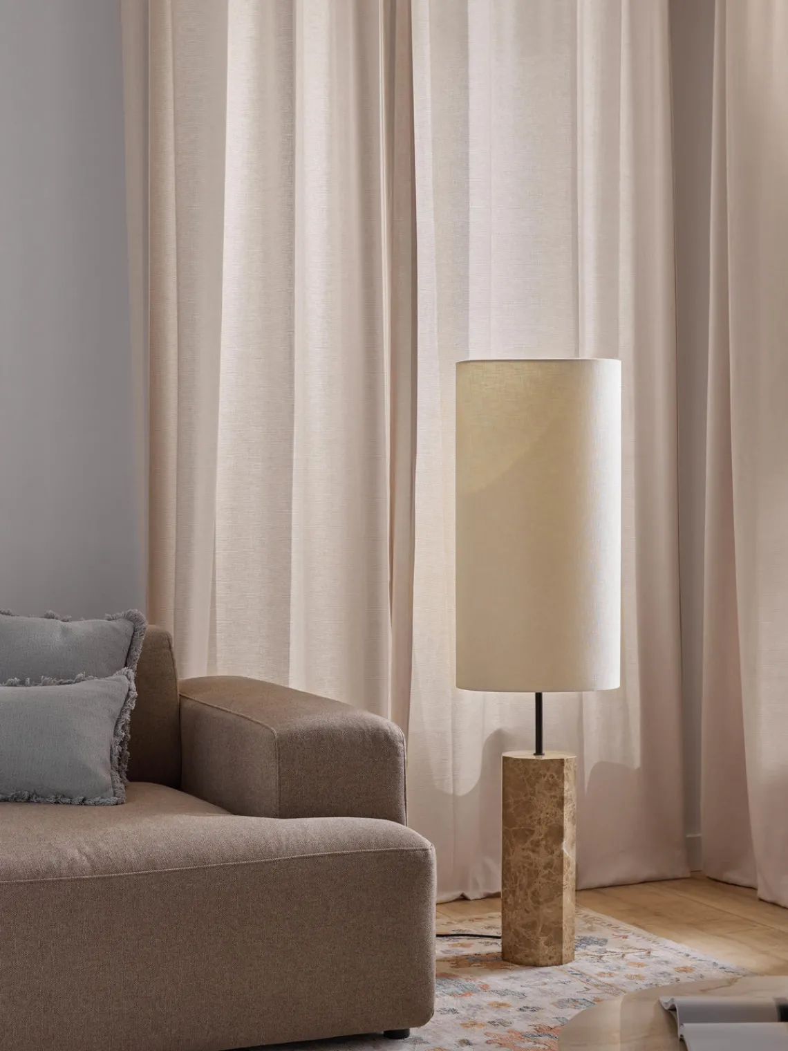 Online Lámpara de pie de mármol Elanor Lámparas De Pie|Lámparas De Techo