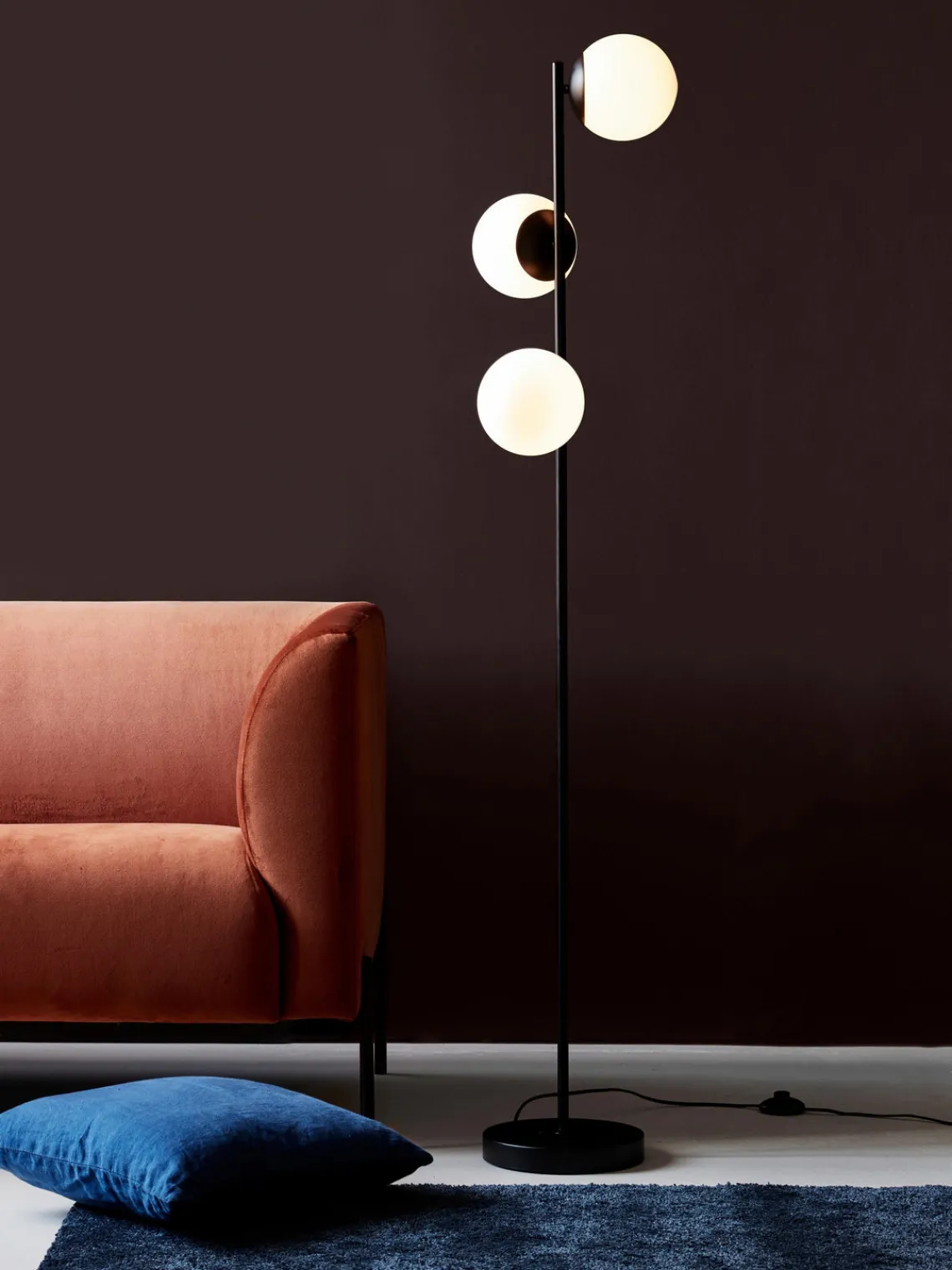 Lámparas De Pie|Lámparas De Techo> Lámpara de pie de vidrio opalino Lilly