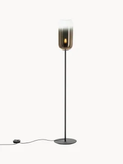 Lámpara de pie de vidrio soplado artesanalmente Gople Lámparas De Pie|Lámparas De Techo