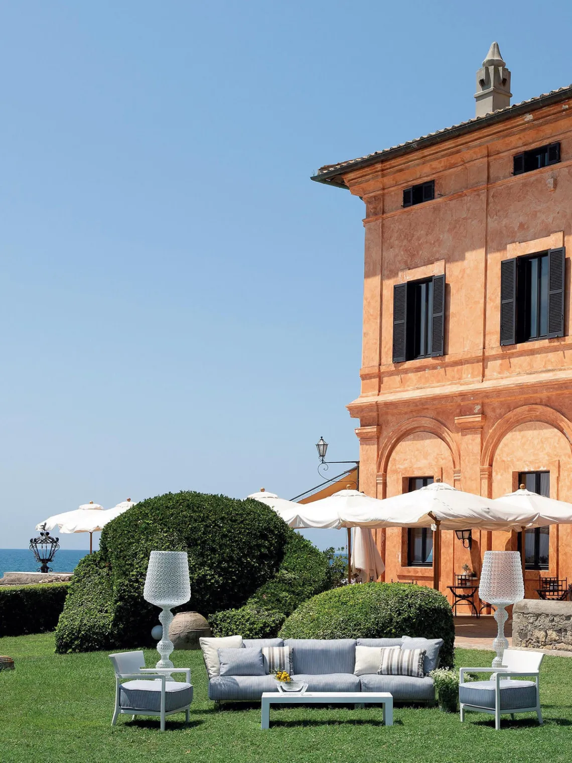 Lámparas De Pie Para Exterior|Luces De Suelo Exterior>Kartell Lámpara de pie LED regulable para exterior Kabuki