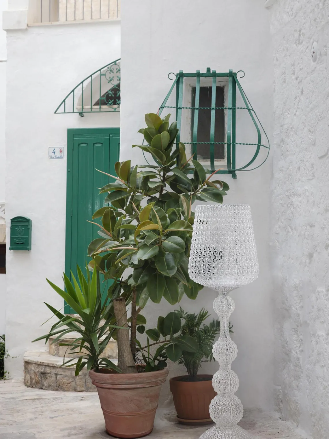 Lámparas De Pie Para Exterior|Luces De Suelo Exterior>Kartell Lámpara de pie LED regulable para exterior Kabuki