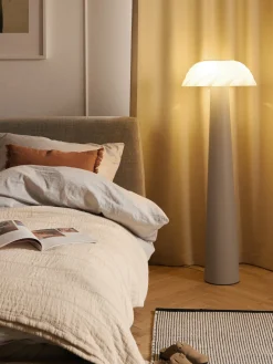 Lámparas De Pie|Lámparas De Techo>Westwing Collection Lámpara de pie pequeña Anya Beige claro, blanco