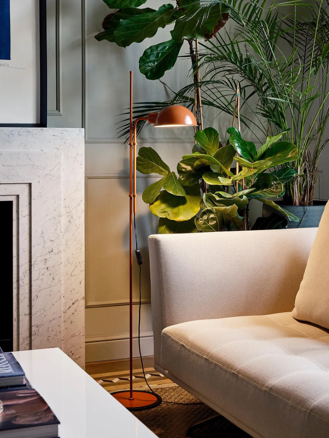 New Lámpara de pie pequeña con pantalla ajustable Funiculí Lámparas De Pie|Lámparas De Techo