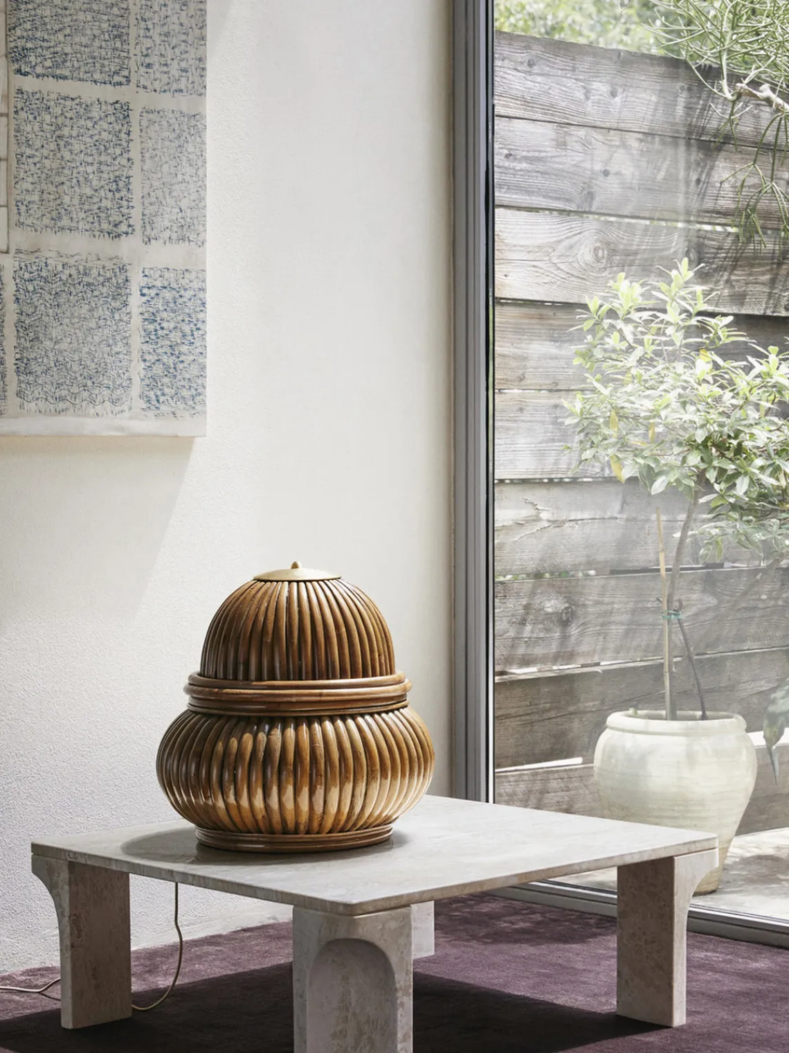 Lámparas De Pie|Lámparas De Techo>GUBI Lámpara de pie pequeña de ratán Bohemian