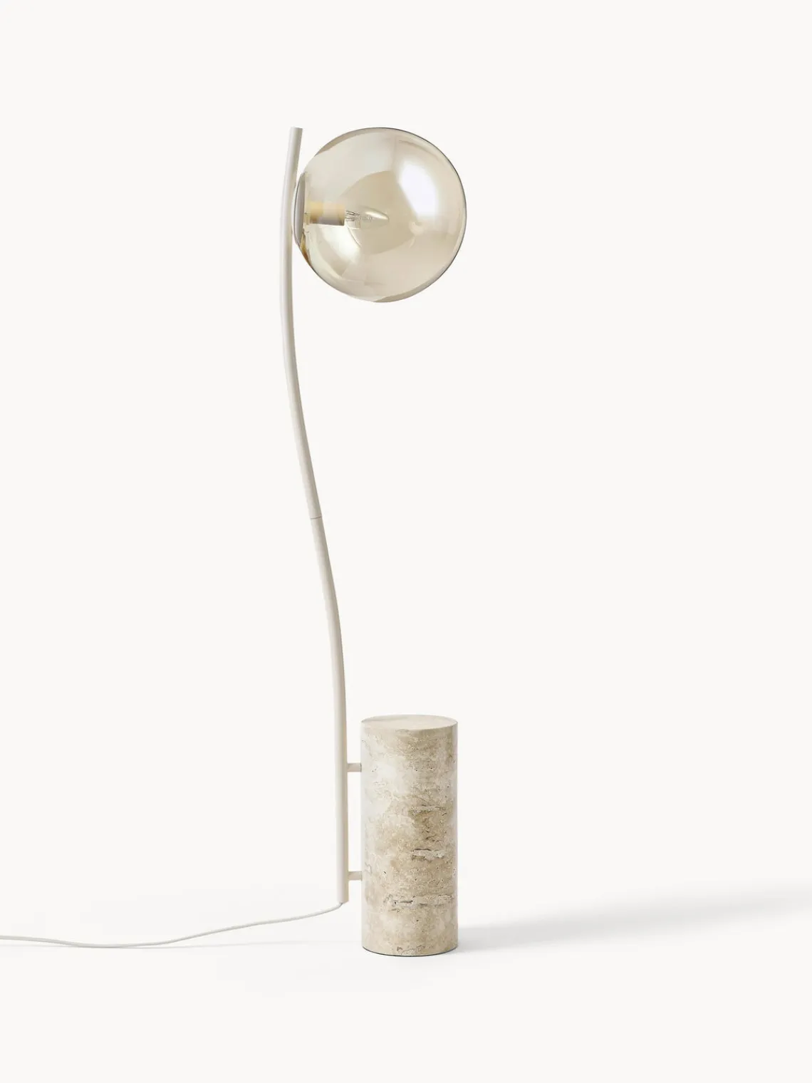 Lámparas De Pie|Lámparas De Techo>Westwing Collection Lámpara de pie pequeña de travertino Cora