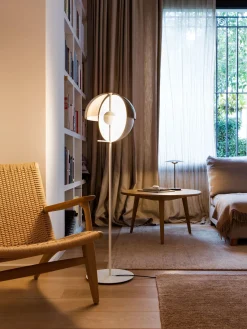 Lámparas De Pie|Lámparas De Techo>Marset Lámpara de pie pequeña LED regulable Theia Blanco, taupe