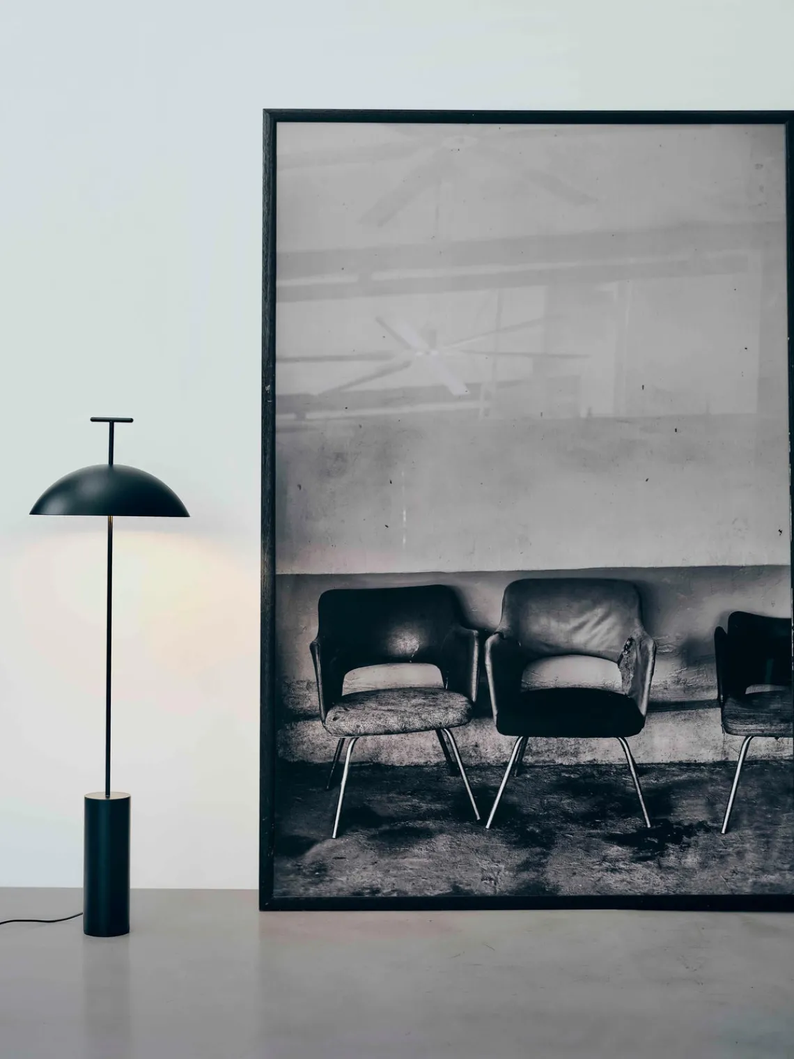 Lámparas De Techo|Lámparas De Pie>Kartell Lámpara de pie pequeña regulable de diseño Geen-a Negro