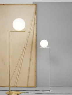 Lámparas De Pie|Lámparas De Techo>Flos Lámpara de pie regulable soplada IC Lights Plateado brillante, blanco