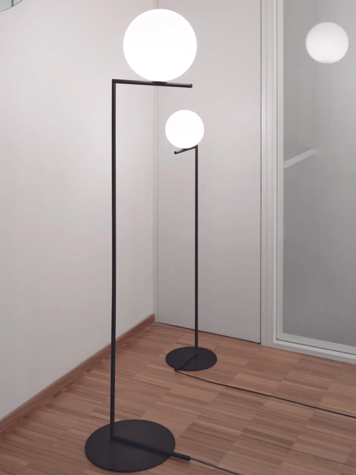 Lámparas De Pie|Lámparas De Techo>Flos Lámpara de pie soplada regulable IC Lights Negro mate, blanco