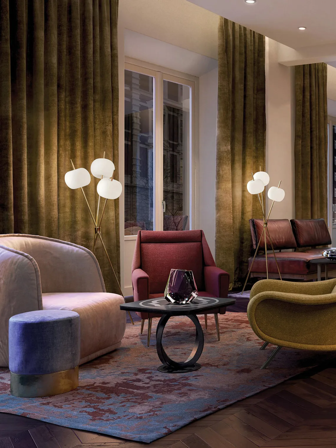 Sale Lámpara de pie soplada regulable Kushi Lámparas De Pie|Lámparas De Techo