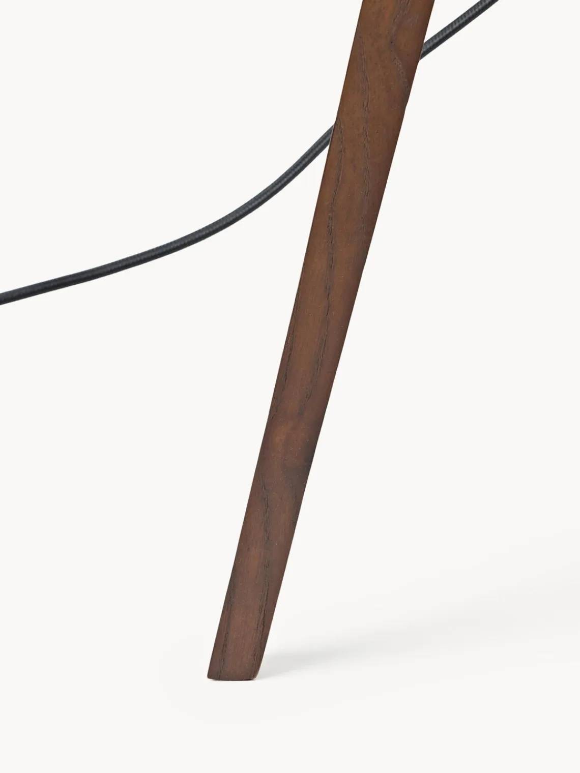 Lámparas De Pie|Lámparas De Techo>Westwing Collection Lámpara de pie trípode de madera maciza Jake Beige, marrón oscuro