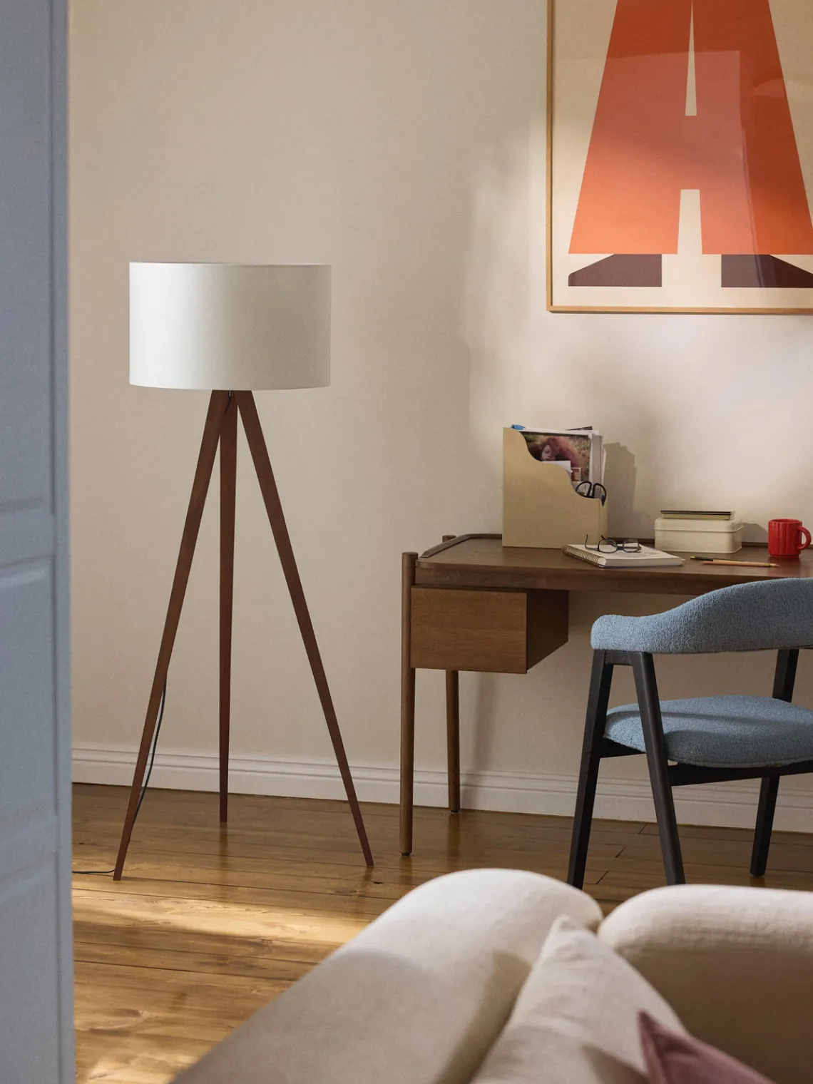 Hot Lámpara de pie trípode de madera maciza Jake Lámparas De Pie|Lámparas De Techo