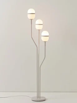 Lámparas De Pie|Lámparas De Techo>Westwing Collection Lámpara de pie Yasna Gris claro mate