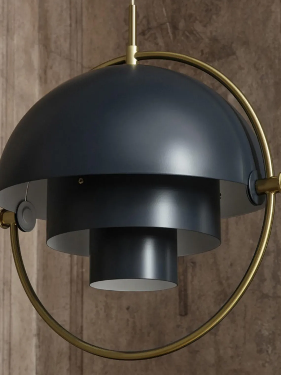 Lámparas De Techo|Lámparas De Techo>GUBI Lámpara de techo ajustable Multi-Lite Gris azulado mate, dorado brillante