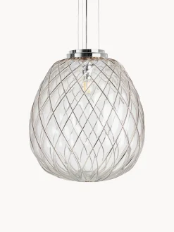 Lámparas De Techo|Lámparas De Techo>FontanaArte Lámpara de techo artesanal Pinecone Transparente, plateado