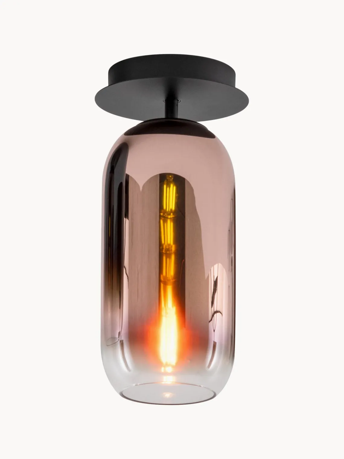 Plafones|Lámparas De Techo>Artemide Lámpara de techo artesanal de vidrio soplado Gople Cobre, negro