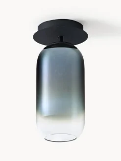 Plafones|Lámparas De Techo>Artemide Lámpara de techo artesanal de vidrio soplado Gople Azul oscuro, negro