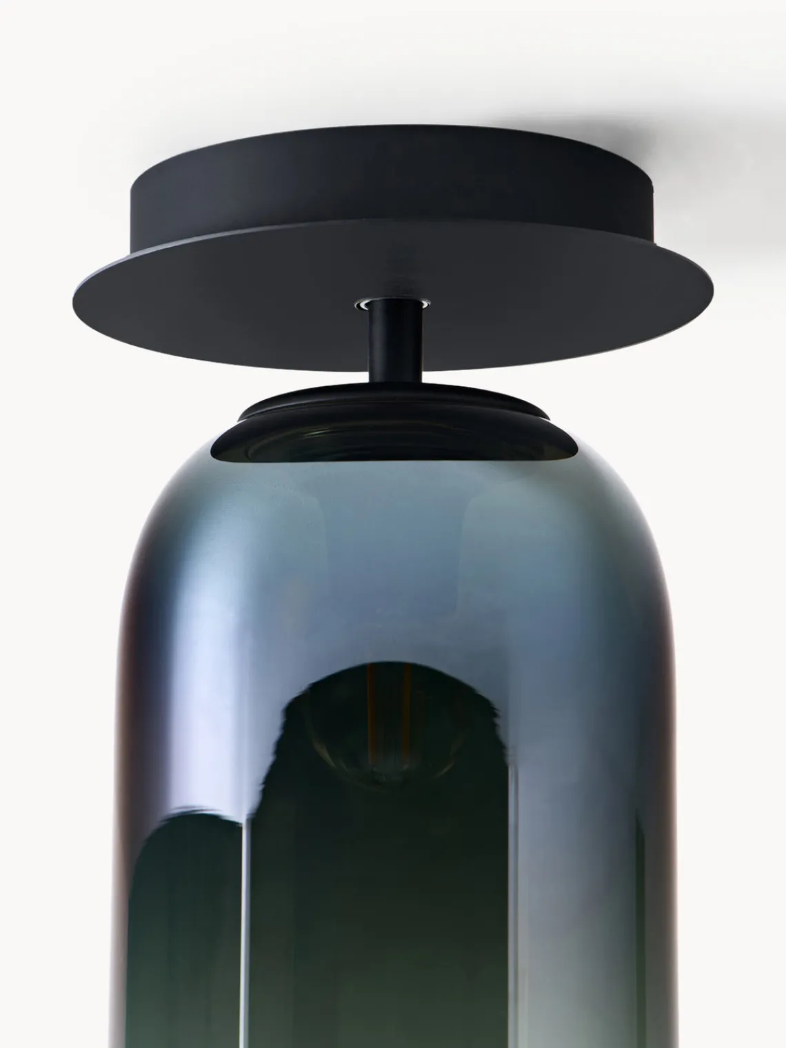 Plafones|Lámparas De Techo>Artemide Lámpara de techo artesanal de vidrio soplado Gople Azul oscuro, negro