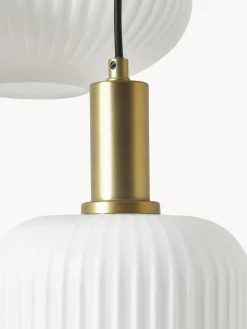 Lámparas De Techo|Lámparas De Techo></noscript>Westwing Collection Lámpara de techo cluster de vidrio opalino Candela Blanco, dorado