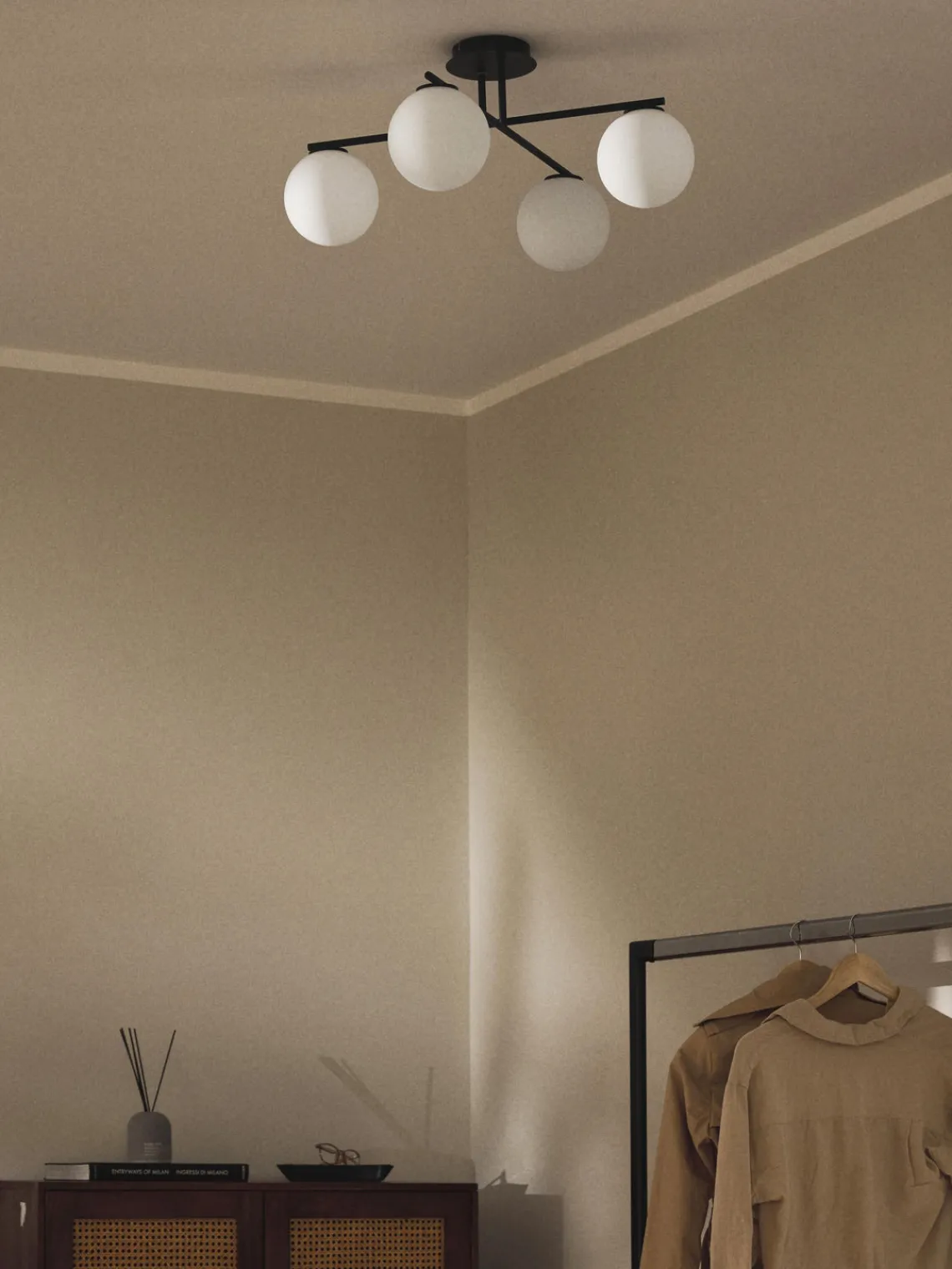 Lámpara de techo de vidrio opalino Atlanta Plafones|Lámparas De Techo